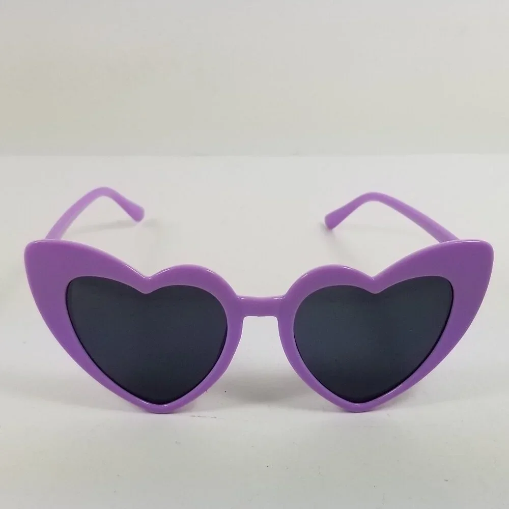 Kids Heart Sunglasses Vintage Heart-Shaped Toddler Sunglasses Cute Pink